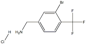 3-broMo-4-trifluoroMethylbenzylaMine.HCl Structure