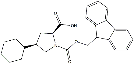 (2S,4R)-FMoc-4-cyclohexyl-pyrrolidine-2-carboxylic acid Structure