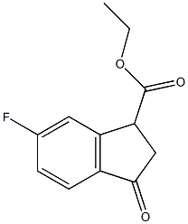 ethyl 6-fluoro-3-oxo-2,3-dihydro-1H-indene-1-carboxylate 구조식 이미지