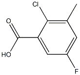 2-Chloro-5-fluoro-3-Methylbenzoic acid 구조식 이미지