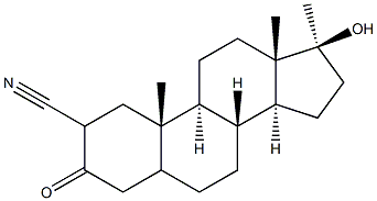 2-cyano-17a-Methyl-17b-hydroxy-androst-3-one Structure