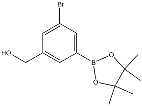 (3-broMo-5-(4,4,5,5-tetraMethyl-1,3,2-dioxaborolan-2-yl)phenyl)Methanol Structure