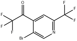 1-(5-broMo-2-(trifluoroMethyl)pyridin-4-yl)-2,2,2-trifluoroethanone Structure