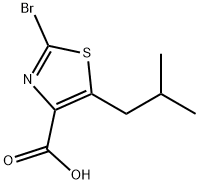 2-broMo-5-isobutylthiazole-4-carboxylic acid Structure