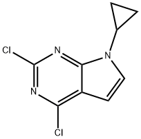 2,4-dichloro-7-cyclopropyl-7H-pyrrolo[2,3-d]pyriMidine 구조식 이미지