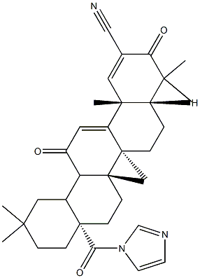 (4aR,6aS,6bR,8aS,14bR)-8a-(1H-iMidazole-1-carbonyl)-4,4,6a,6b,11,11,14b-heptaMethyl-3,13-dioxo-3,4,4a,5,6,6a,6b,7,8,8a,9,10,11,12,12a,12b,13,14b-octadecahydropicene-2-carbonitrile Structure