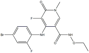 4-((4-broMo-2-fluorophenyl)aMino)-N-ethoxy-5-fluoro-1-Methyl-6-oxo-1,6-dihydropyridine-3-carboxaMide 구조식 이미지
