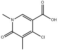 4-chloro-1,5-diMethyl-6-oxo-1,6-dihydropyridine-3-carboxylic acid 구조식 이미지