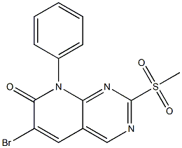 6-broMo-2-(Methylsulfonyl)-8-phenylpyrido[2,3-d]pyriMidin-7(8H)-one 구조식 이미지