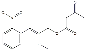 2-nitro-benzylidene -2-Methoxyethyl acetoacetate Structure