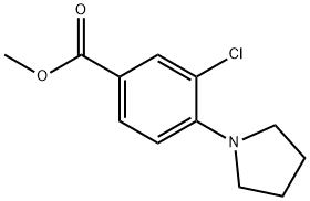 Methyl 3-Chloro-4-(1-pyrrolidinyl)benzoate 구조식 이미지