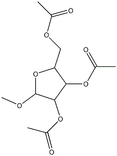 Acetic acid 3,4-diacetoxy-5-Methoxy-tetrahydro-furan-2-ylMethyl ester 구조식 이미지