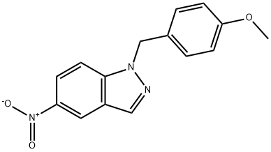 1-(4-Methoxybenzyl)-5-nitro-1H-indazole 구조식 이미지