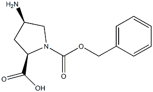 (2R,4R)-1-CBZ-4-AMINO-PYRROLIDINE-2-CARBOXYLIC ACID 구조식 이미지