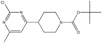 4-(2-Chloro-6-Methyl-pyriMidin-4-yl)-piperidine-1-carboxylic acid tert-butyl ester 구조식 이미지