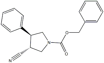 Trans-benzyl 3-cyano-4-phenylpyrrolidine-1-carboxylate Structure