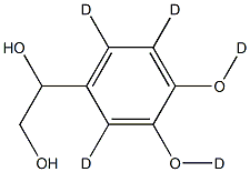 4-(1,2-Dihydroxyethyl)-1,2-benzenediol-d5 구조식 이미지