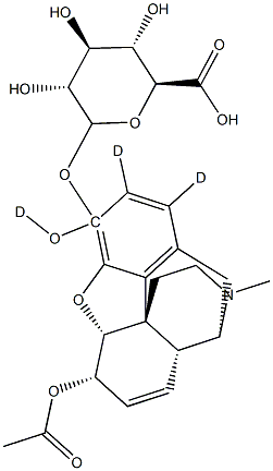 Morphine-d3 6-Acetate 3-Glucuronide 구조식 이미지