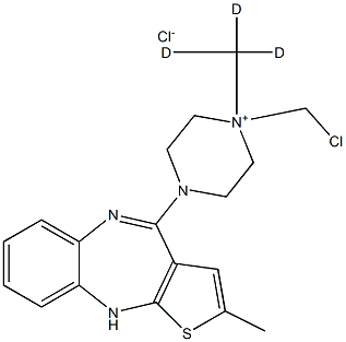 1-(ChloroMethyl)-1-(Methyl-d3)-4-(2-Methyl-10H-thieno[2,3-b][1,5]benzodiazepin-4-yl)-piperaziniuM Chloride 구조식 이미지