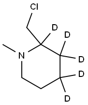 2-ChloroMethyl-1-Methylpiperidine-d5 구조식 이미지