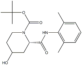 (2S)-4-Hydroxy-2-[[(2,6-diMethylphenyl)aMino]carbonyl]-1-piperidinecarboxylic Acid 1,1-DiMethylethyl Ester 구조식 이미지