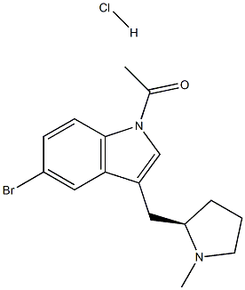 (R)-1-(5-broMo-3-((1-Methylpyrrolidin-2-yl)Methyl)-1H-indol-1-yl)ethanone (Hydrochloride) Structure