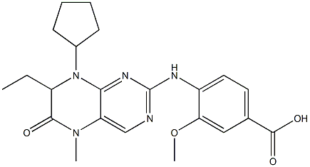 4-(8-Cyclopentyl-7-ethyl-5-Methyl-6-oxo-5,6,7,8-tetrahydro-pteridin-2-ylaMino) -3-Methoxy-benzoic acid Structure