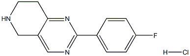 2-(4-Fluoro-phenyl)-5,6,7,8-tetrahydro-pyrido[4,3-d]pyriMidine hydrochloride Structure