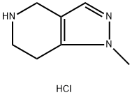 1-Methyl-4,5,6,7-tetrahydro-1H-pyrazolo[4,3-c]pyridine hydrochloride 구조식 이미지