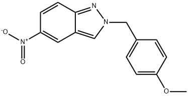 2-(4-Methoxybenzyl)-5-nitro-2H-indazole 구조식 이미지