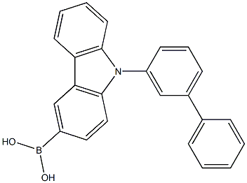 9-(bipheny-3-yl)-9H-carbazol-3-ylboronic acid 구조식 이미지