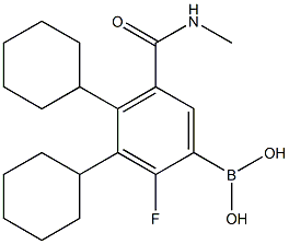 4-DicyclohexylMethylcarbaMoyl-2-fluorobenzeneboronic acid, 97% Structure