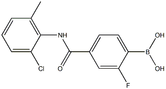 4-(2-Chloro-6-MethylphenylcarbaMoyl)-2-fluorobenzeneboronic acid, 97% Structure