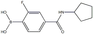4-CyclopentylcarbaMoyl-2-fluorobenzeneboronic acid, 97% Structure
