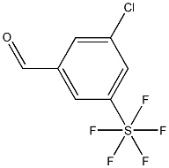 3-Chloro-5-(pentafluorothio)benzaldehyde, 97% 구조식 이미지