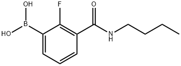 3-(n-ButylcarbaMoyl)-2-fluorobenzeneboronic acid, 97% Structure