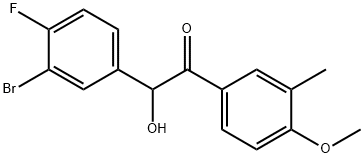 2-(3-broMo-4-fluorophenyl)-2-hydroxy-1-(4-Methoxy-3-Methylphenyl)ethanone Structure