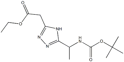 ethyl 2-(5-(1-((tert-butoxycarbonyl)aMino)ethyl)-4H-1,2,4-triazol-3-yl)acetate 구조식 이미지
