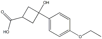 3-(4-Ethoxy-phenyl)-3-hydroxy-cyclobutanecarboxylic acid Structure