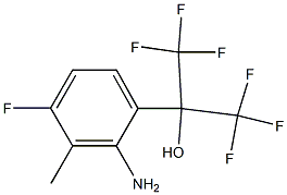 2-(2-aMino-4-fluoro-3-Methylphenyl)-1,1,1,3,3,3-hexafluoropropan-2-ol 구조식 이미지