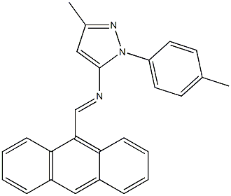 Anthracen-9-ylMethylene-(5-Methyl-2-p-tolyl-2H-pyrazol-3-yl)-aMine 구조식 이미지