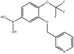 [3-(Pyridin-3-ylmethoxy)-4-(trifluoromethoxy)phenyl]boronic acid 구조식 이미지