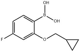 2-(Cyclopropylmethoxy)-4-fluorophenylboronic acid Structure