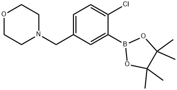 4-(4-Chloro-3-(4,4,5,5-tetramethyl-1,3,2-dioxaborolan-2-yl)benzyl)morpholine Structure