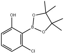 3-Chloro-2-(4,4,5,5-tetramethyl-1,3,2-dioxaborolan-2-yl)phenol Structure