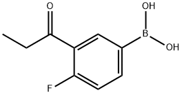 4-Fluoro-3-propanoylphenylboronic acid 구조식 이미지