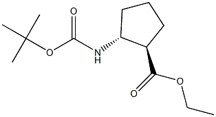 trans-ethyl 2-(tert-butoxycarbonylaMino)cyclopentanecarboxylate 구조식 이미지