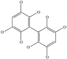 2.2'.3.3'.5.5'.6.6'-Octachlorobiphenyl Solution 구조식 이미지