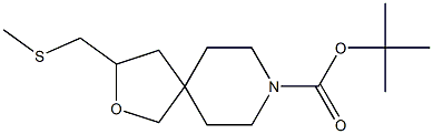 tert-butyl 3-(MethylthioMethyl)-2-oxa-8-azaspiro[4.5]decane-8-carboxylate 구조식 이미지