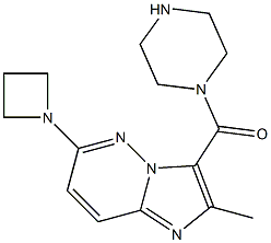 (6-(azetidin-1-yl)-2-MethyliMidazo[1,2-b]pyridazin-3-yl)(piperazin-1-yl)Methanone 구조식 이미지